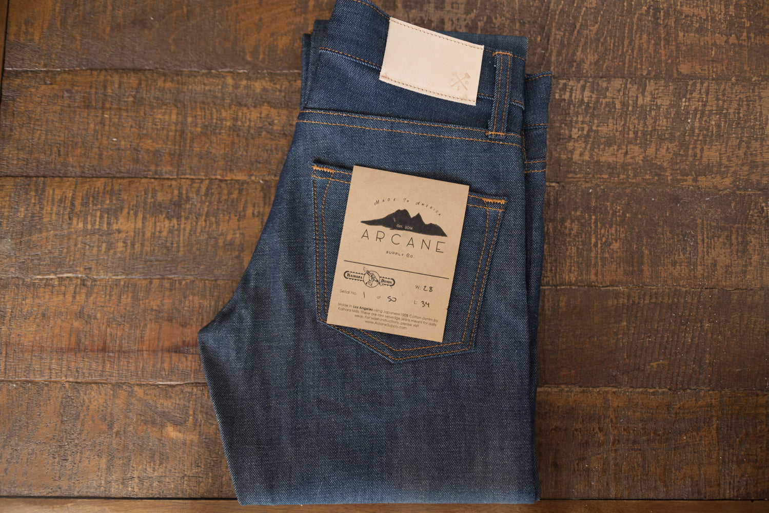 Layered Triangles 14oz Japanese Selvedge Jeans | M. Laurex